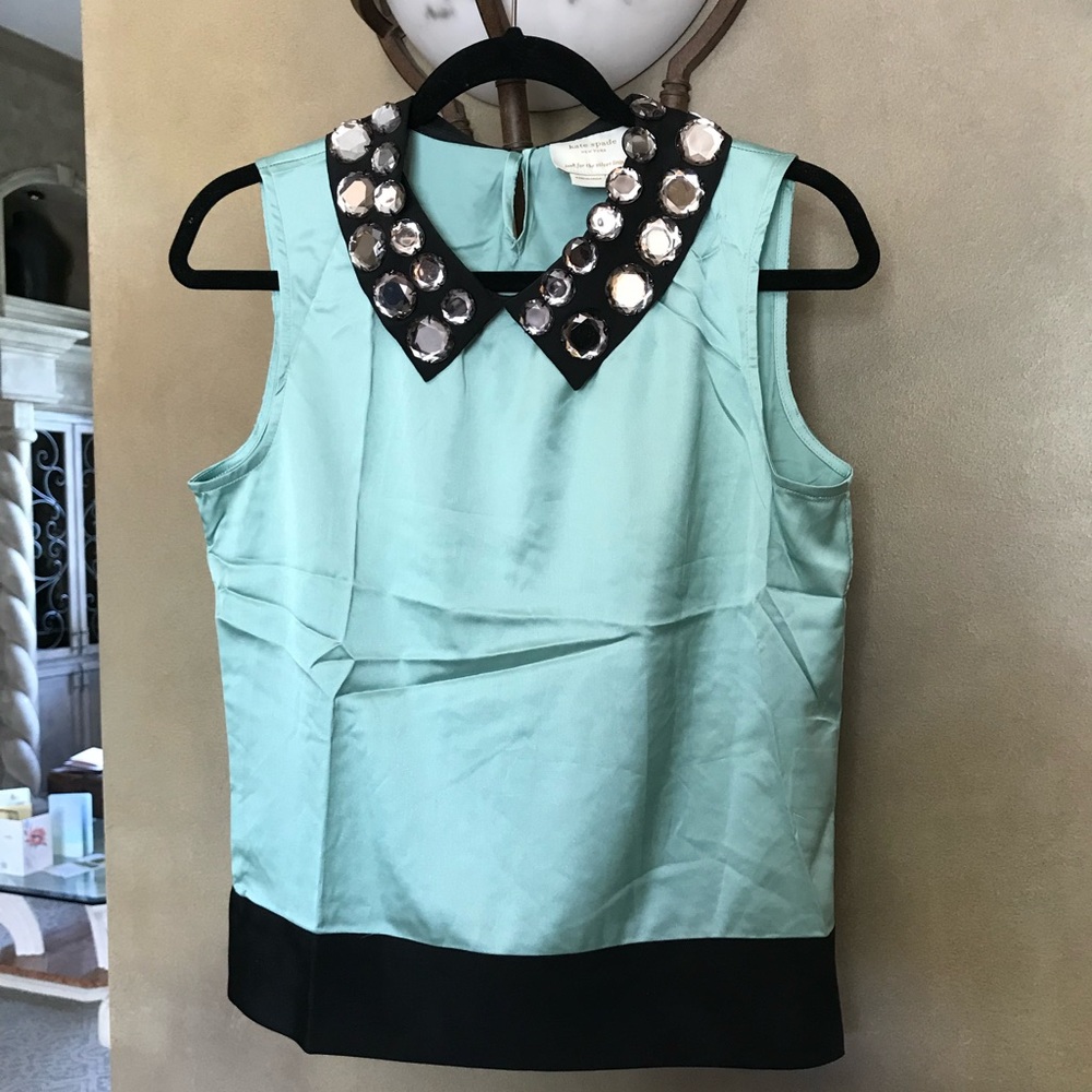 Kate Spade Jewel Collar Top